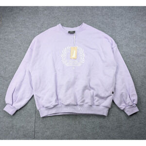 Popflex Cloud Sweatshirt Womens Large XL Purple Active Club Athleisure Oversized